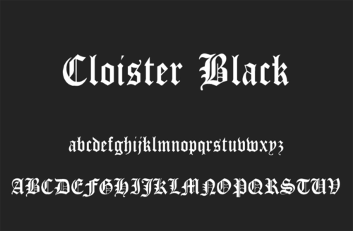 cloister-black-font